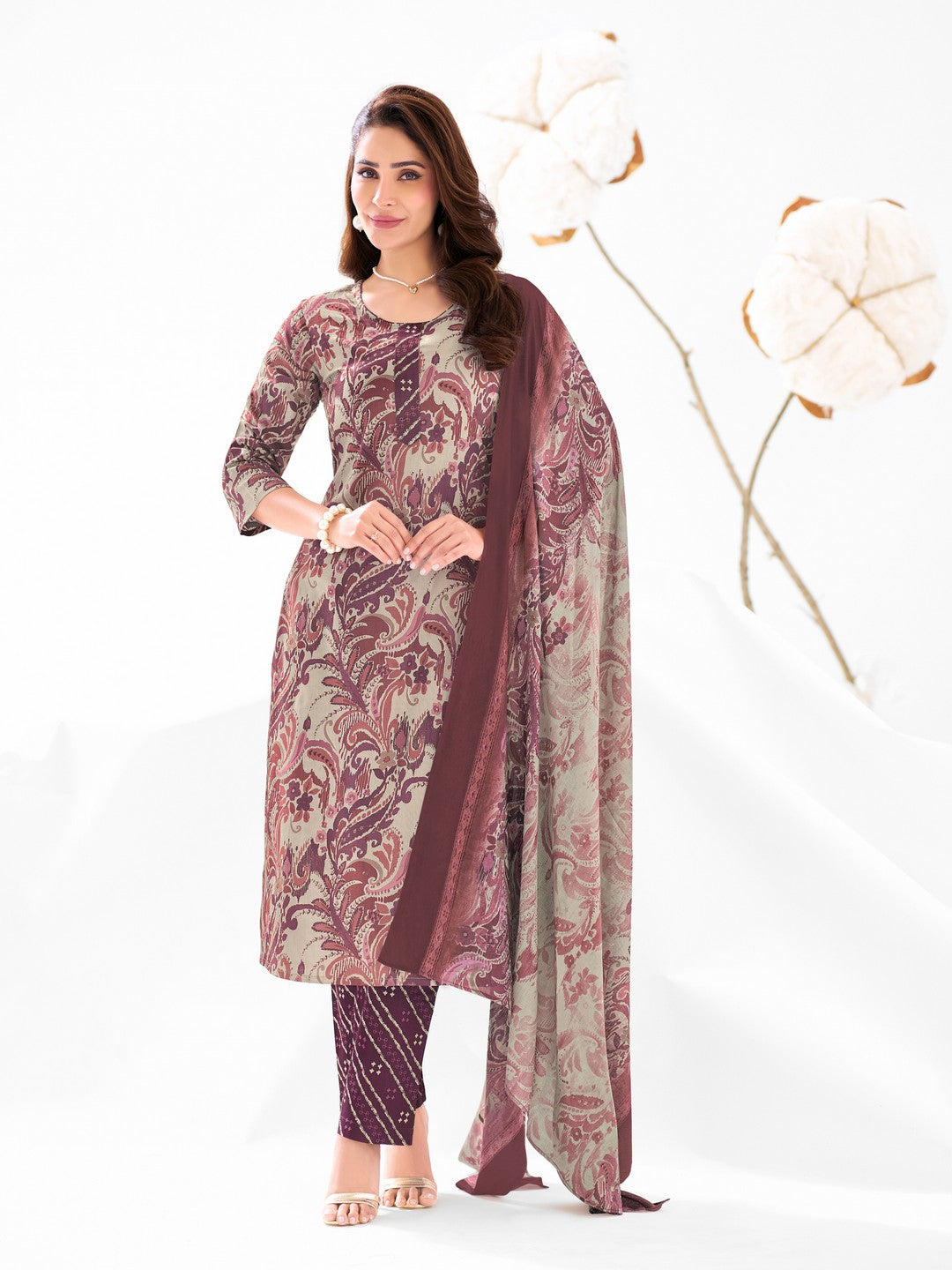 Larqi Women Pure Cotton 3 Pcs Set