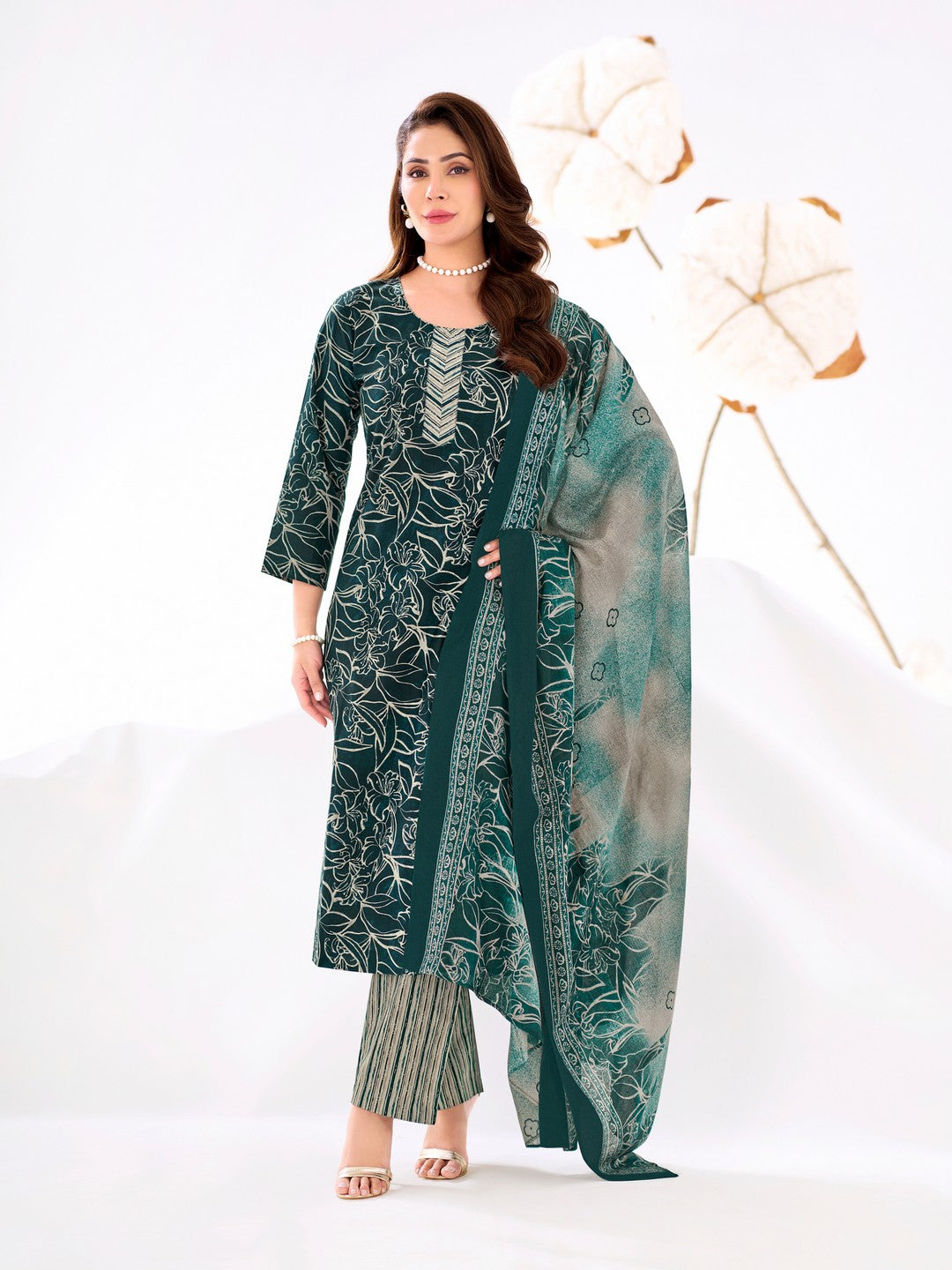 Larqi Women Pure Cotton 3 Pcs Set