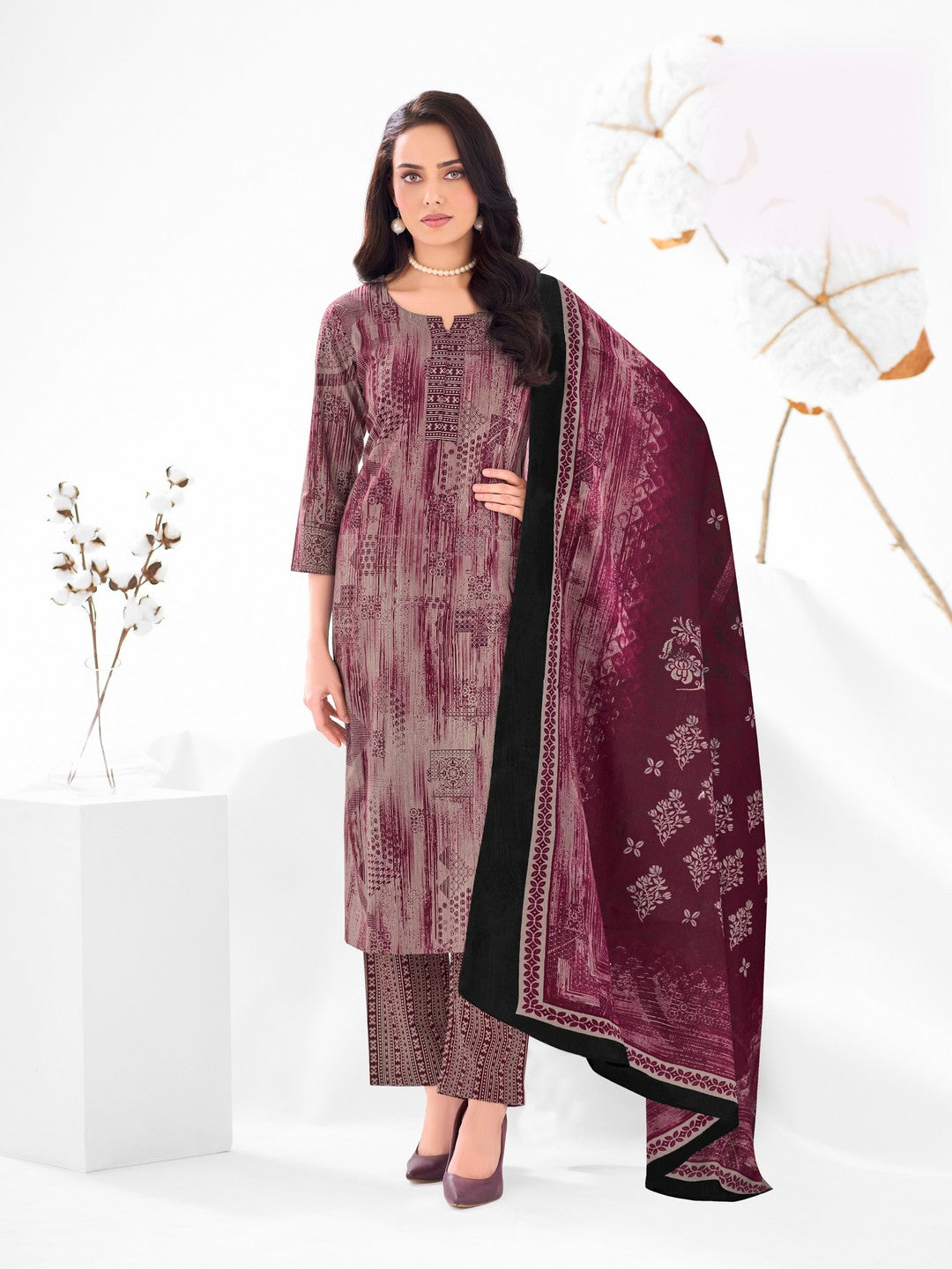 Larqi Women Pure Cotton 3 Pcs Set