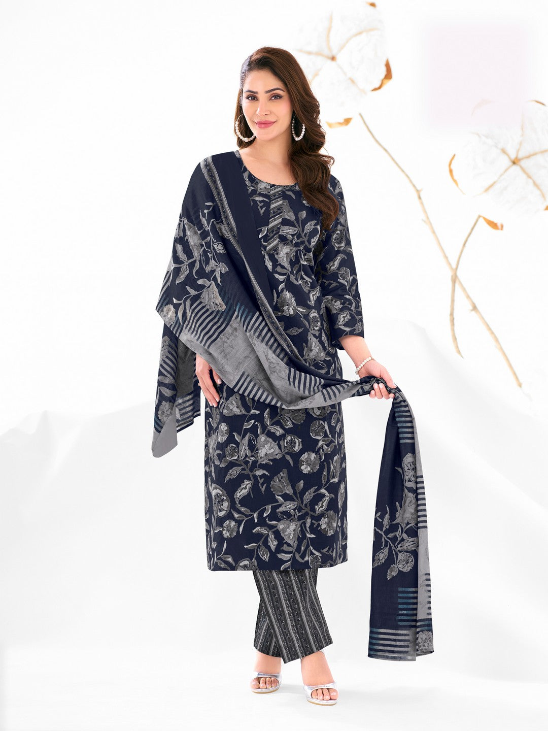 Larqi Women Pure Cotton 3 Pcs Set