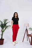 LarQi Light Red Stretch Pants