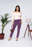 LarQi Rose Wine Stretch Pants