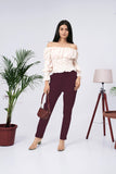 LarQi Burgandy Stretch Pants