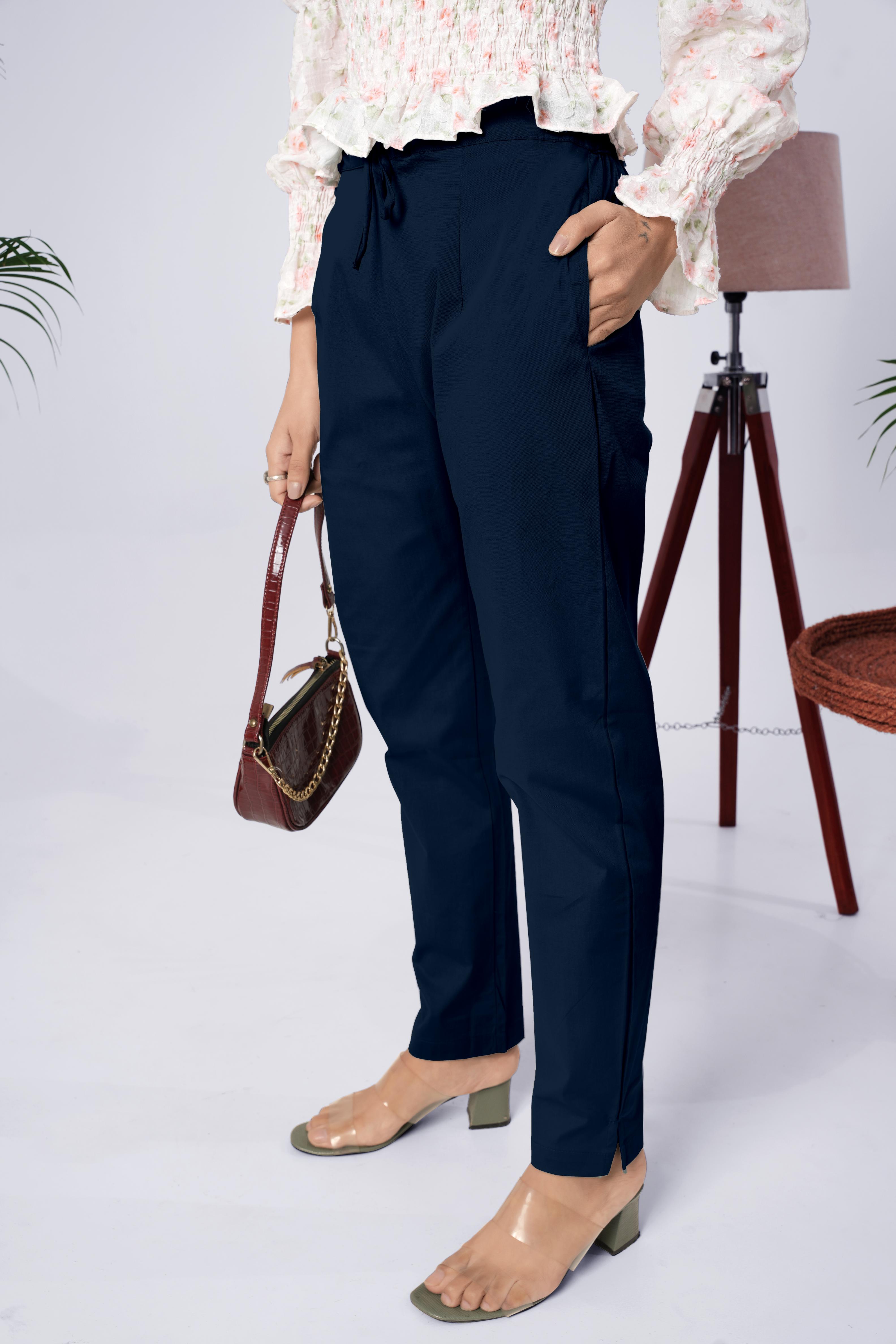 LarQi Teal Blue Stretch Pants