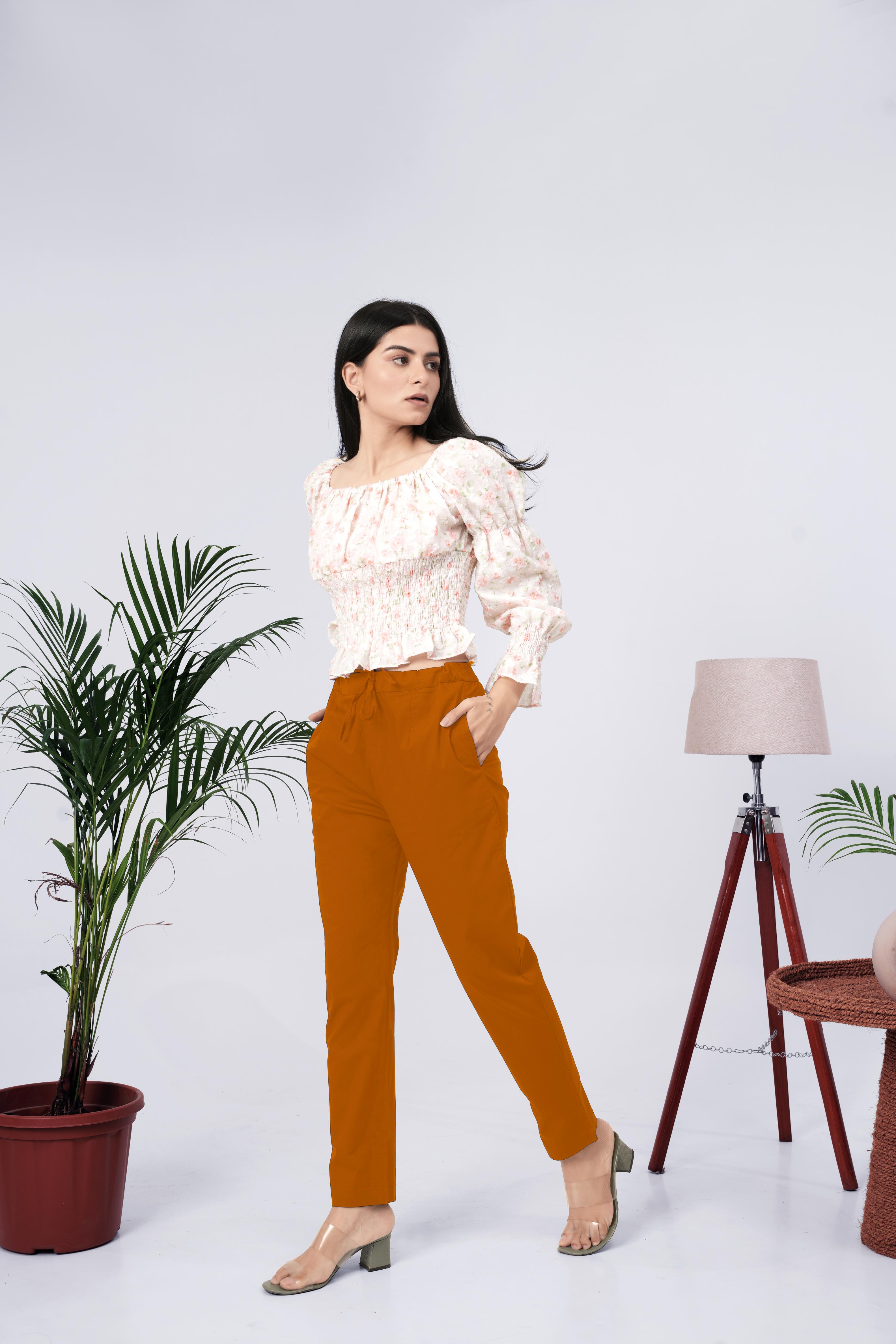 LarQi Dark Yellow Stretch Pants