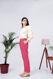 LarQi Neon Pink Stretch Pants