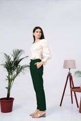 LarQi Bottle Green Stretch Pants