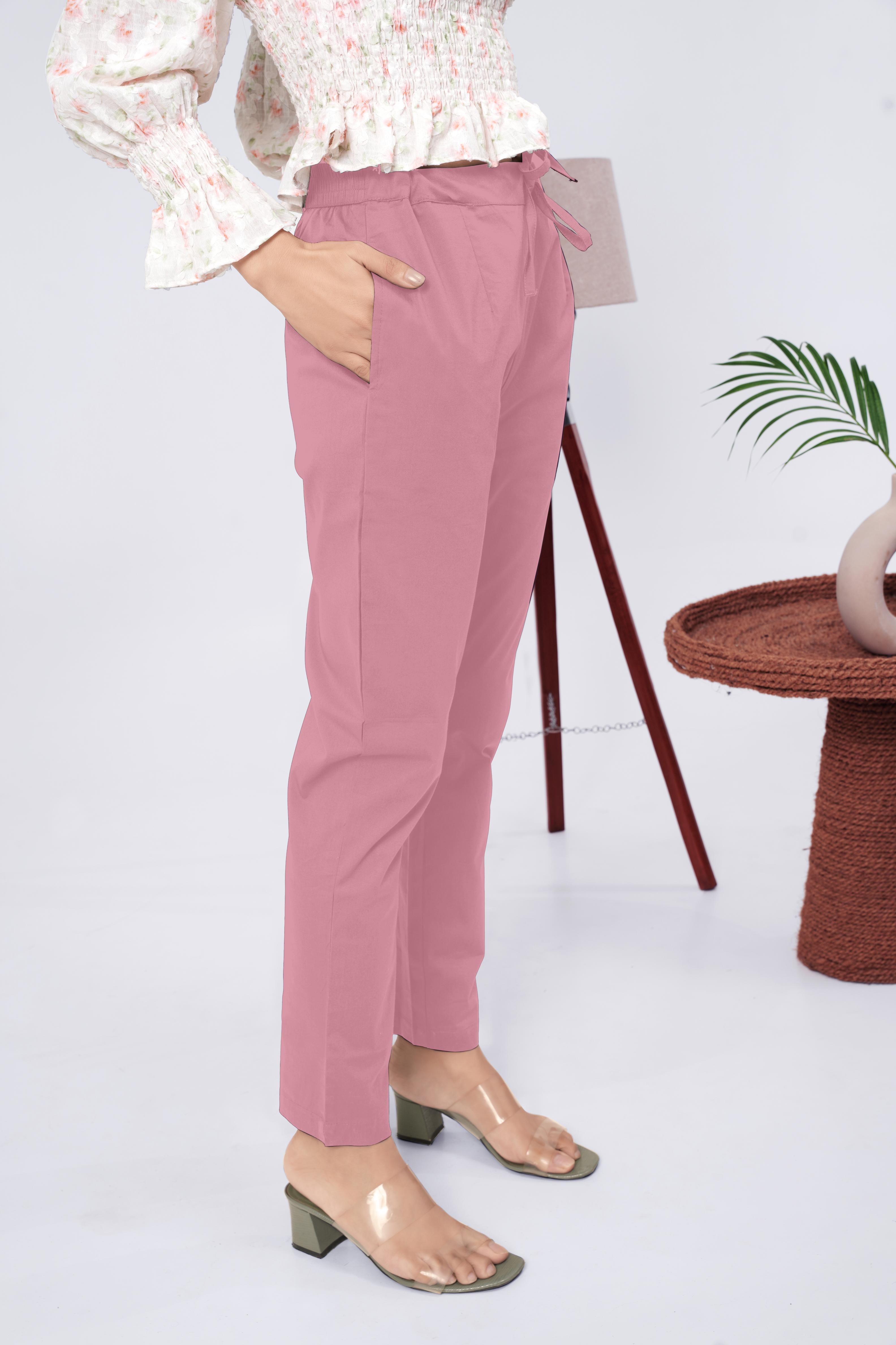 LarQi Light Pink Stretch Pants