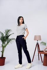 LarQi Ink Blue Stretch Pants