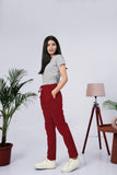 LarQi Dark Red Stretch Pants