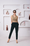 LarQi Dark Green Stretch Pants