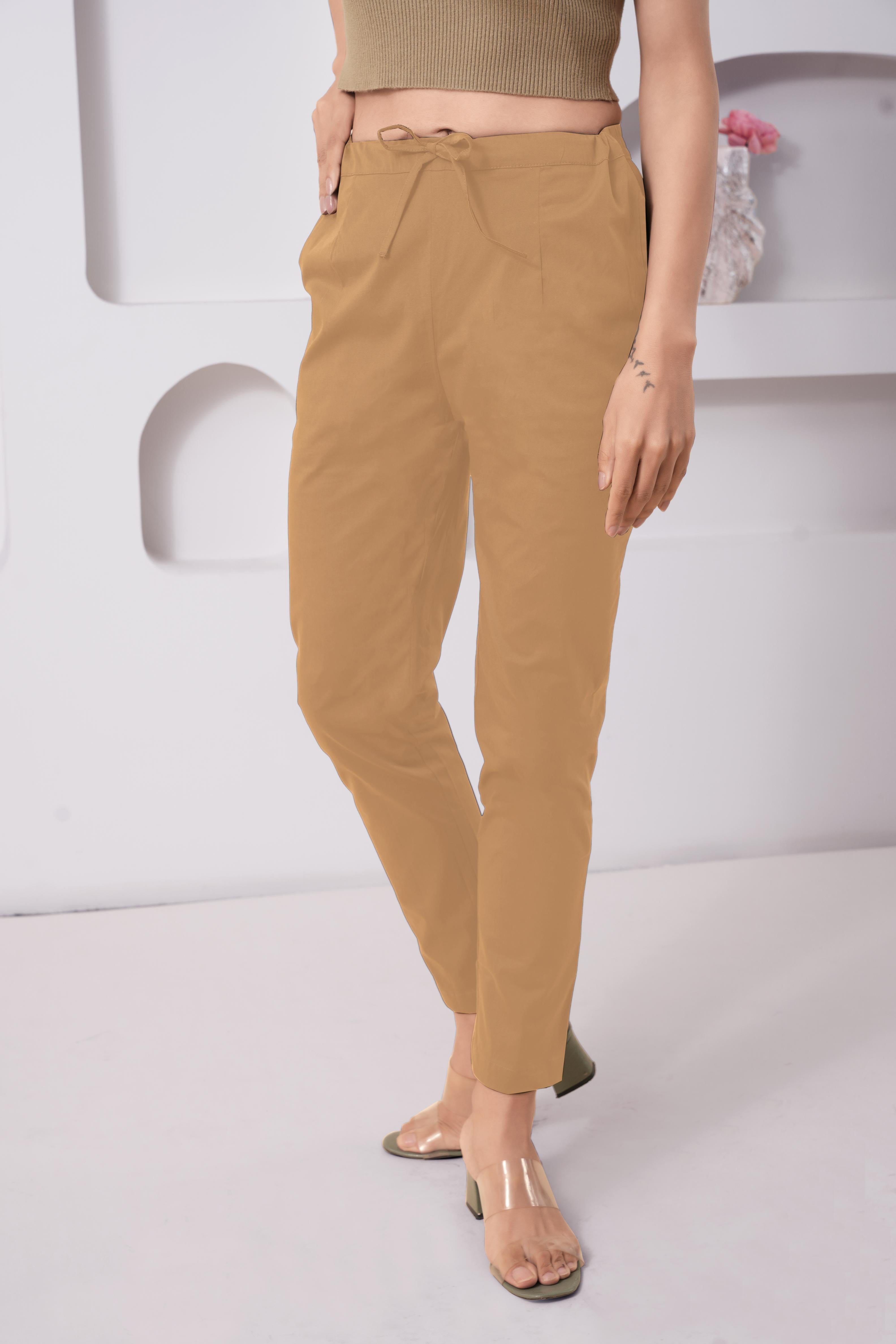 LarQi Beige Stretch Pants