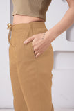 LarQi Beige Stretch Pants