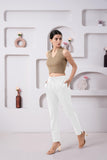 LarQi White Stretch Pants
