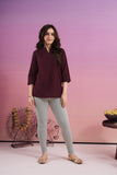 LarQi Wine Short Kurti
