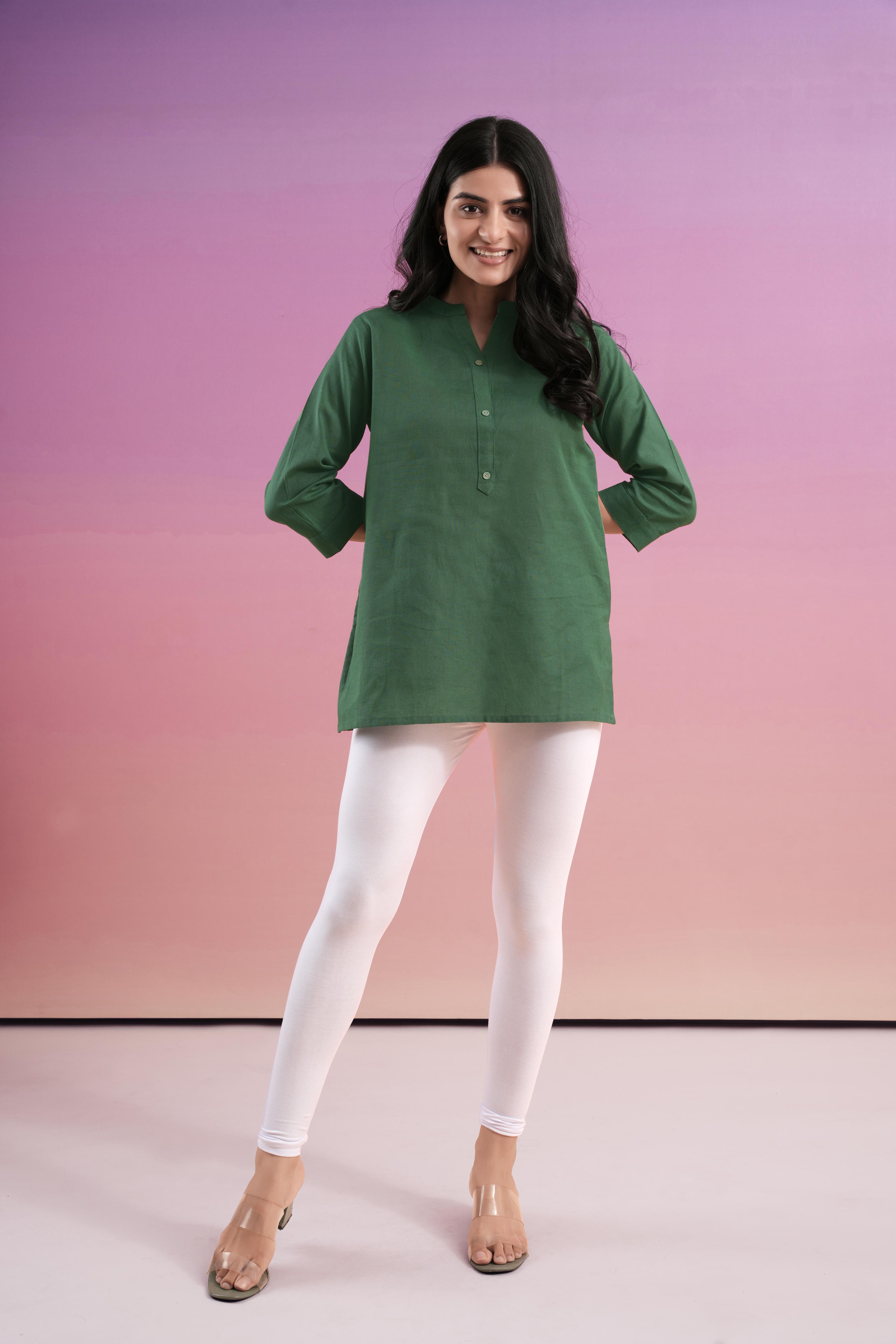 LarQi Spring Green Short Kurti