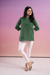 LarQi Spring Green Short Kurti