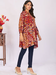 Larqi Women Viscose Rayon Red Tunics