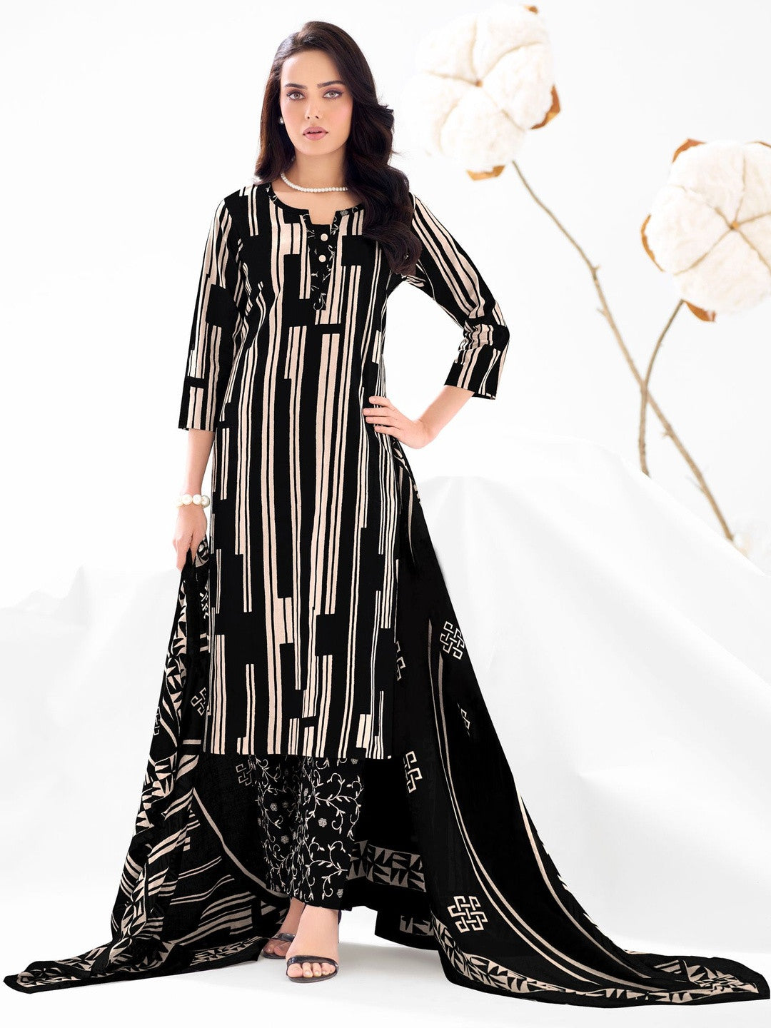 Larqi Women Pure Cotton 3 Pcs Set