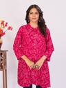 Larqi Women Viscose Rayon Pink Tunics